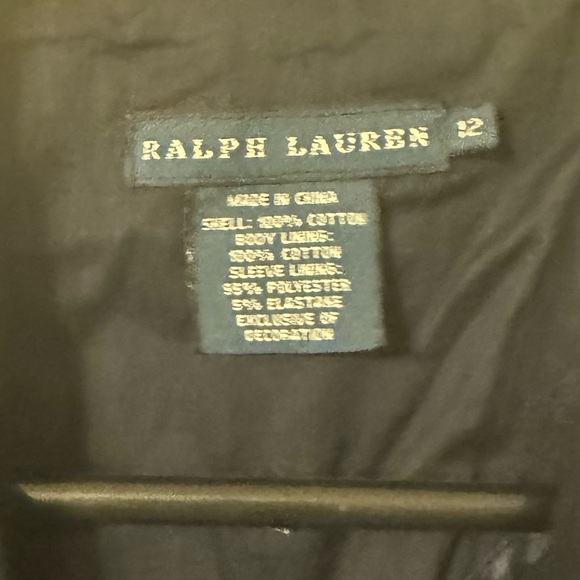 Ralph Lauren Navy Blazer with Embroidered Crest - Size 12 - Picture 3 of 7